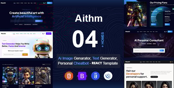 Aithm - AI Agency & Futuristic Startup React Template