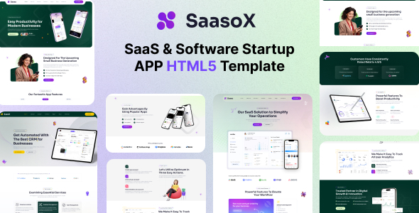 SaasoX - SaaS & Software App Startup HTML5 Template