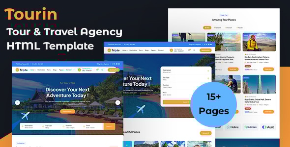 Tourin - Tour & Travel Agency Booking HTML Template