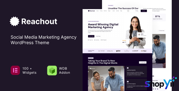 Reachout v4.0 - Social Media Marketing Agency WordPress Theme