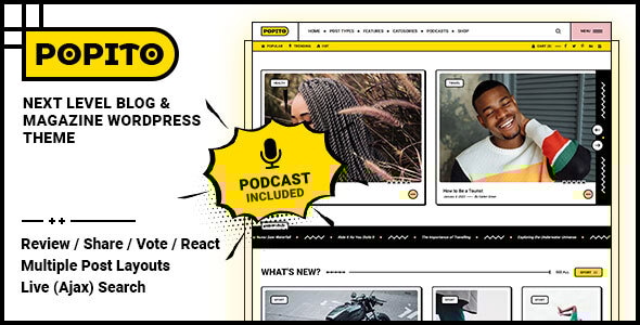 Popito v2.0.4 - Blog & Magazine WordPress Theme