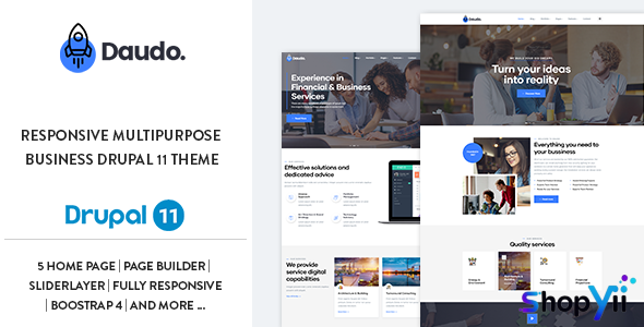 Daudo v3.0.1 - Responsive Multipurpose Business Drupal 11 Theme