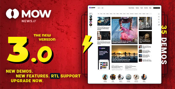 Mow v2.1.3 - Blog & Magazine WordPress Theme