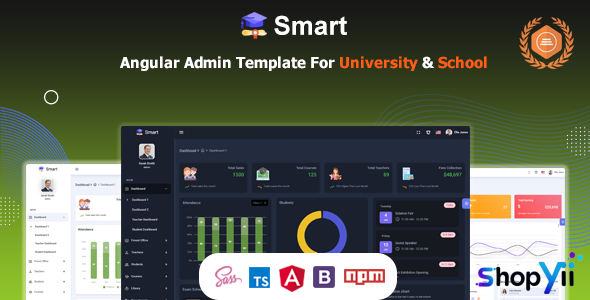Smart v15.0.0 - Angular 19+ Admin Dashboard Template for University, School & Colleges