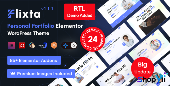 Flixta v1.0.9 - Personal Portfolio WordPress Theme