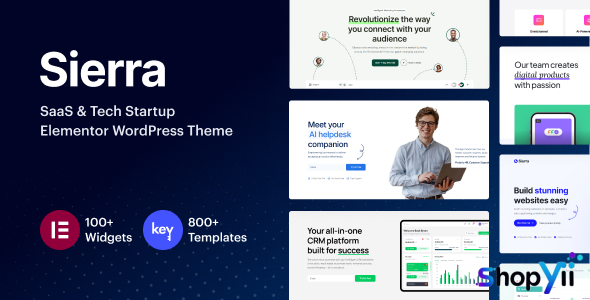 Sierra v1.6.1 - SaaS & Tech Startup Elementor WordPress Theme