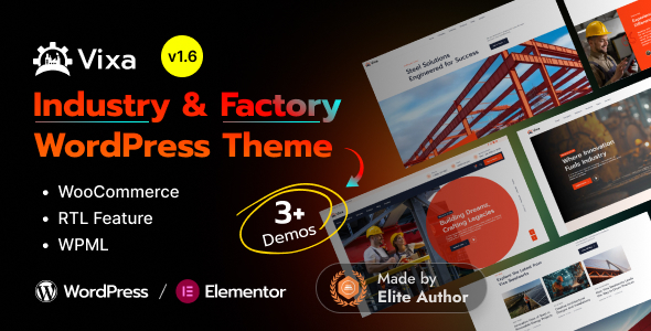Vixa v1.1.0 - Industry & Factory WordPress Theme