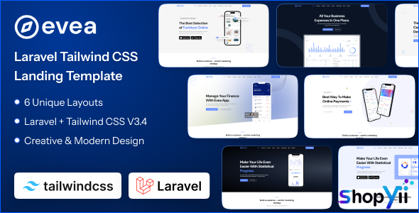 Evea - App Laravel Landing Page Template