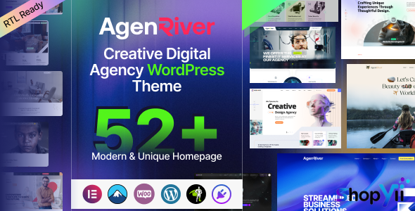 AgenRiver - Creative Digital Agency WordPress Theme