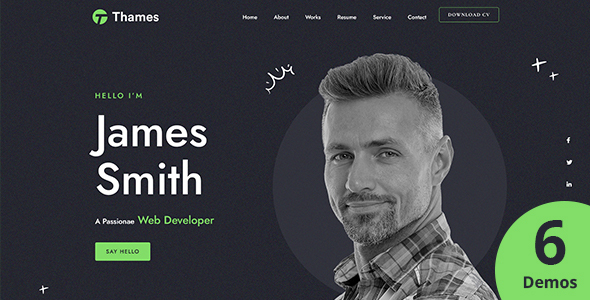 Thames v1.0 - Personal Portfolio WordPress Theme