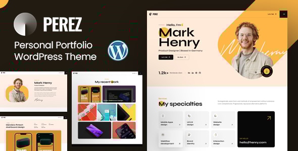 Perez v1.0 - Personal Portfolio WordPress Theme