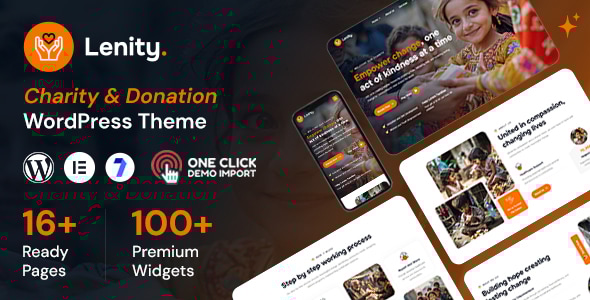Lenity v1.0.1 - Charity & Donation WordPress Theme