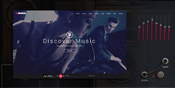 Muziq v1.4 - Music Band & Musician WordPress Theme