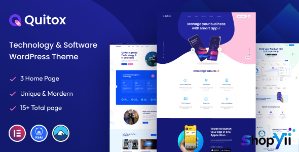 Quitox v1.0.4 – Software & IT Solutions WordPress Theme