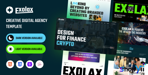 Exolax - Creative Digital Agency Template