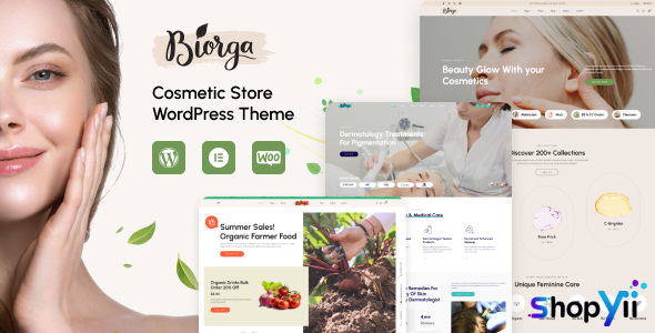 Biorga v1.0.5 - Elementor Beauty Cosmetics Shop WordPress Theme