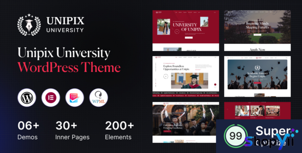 Unipix v1.0.9 - University Education WordPress Theme + RTL