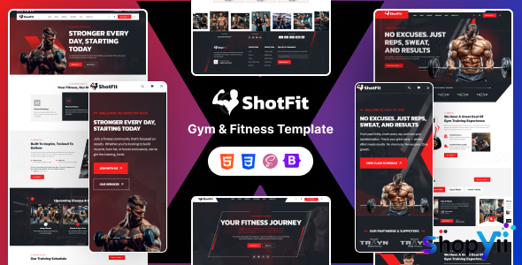 Shotfit - GYM & Fitness Trainer HTML Template
