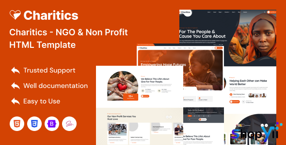Charitics - NGO & Non Profit HTML Template
