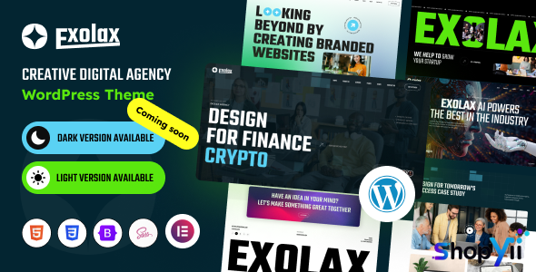 Exolax v1.0.1 - Creative Digital Agency WordPress Theme