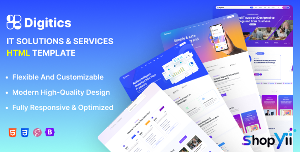 Digitics - Creative Digital Agency & Tech Firm Template