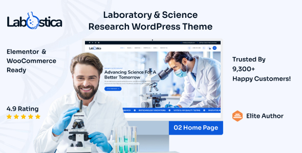 Labstica v1.0 - Laboratory & Science Research WordPress Theme