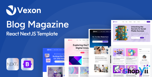 Vexon - Blog Magazine NextJS 14 Template
