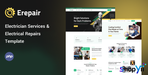 Erepair - Electrician Services & Electrical Repairs PHP Template