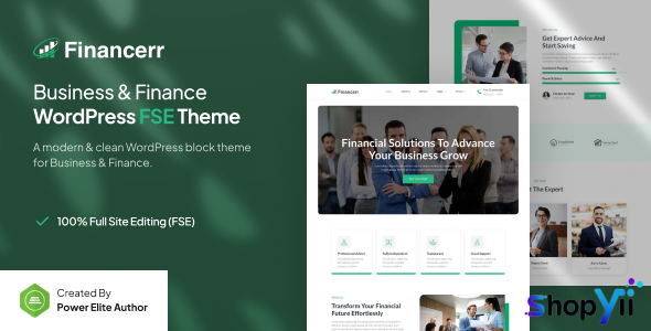 Financerr v1.0 – Business & Finance FSE WordPress Theme