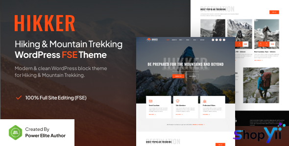 Hikker v1.0.0 – Hiking & Mountain Trekking FSE WordPress Theme