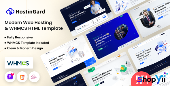 Hostingard v1.6.0 - Web Hosting HTML Template with WHMCS