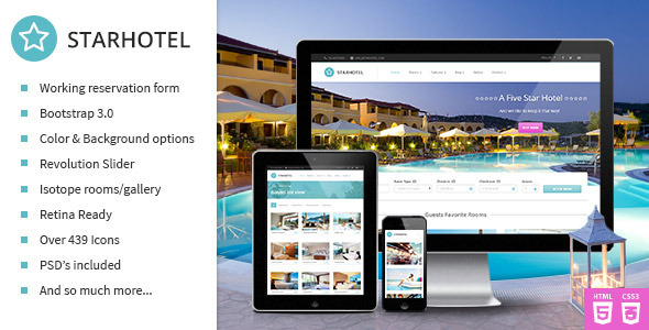 Starhotel v1.3 - Responsive Hotel Booking Template