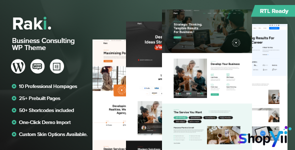 Raki v1.0.8 - Business, Finance Consulting WordPress Theme