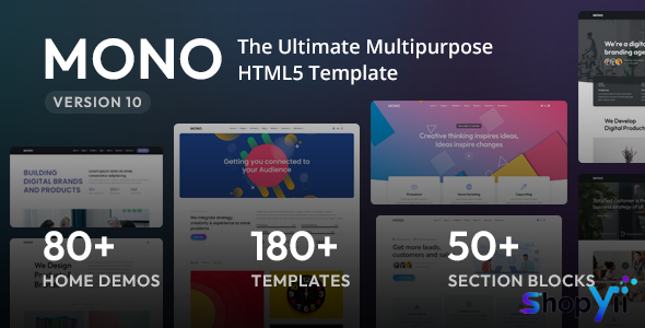 Mono v10.0.1 - Multi-Purpose HTML5 Template