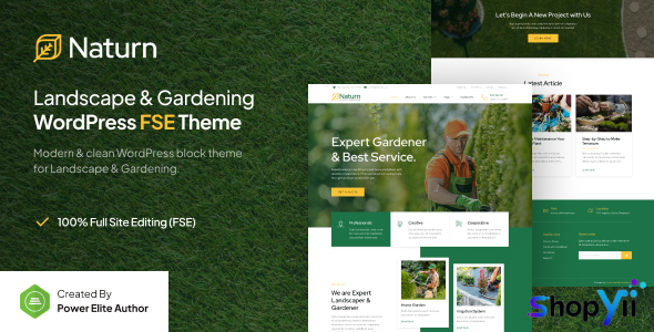 Naturn v1.0.0 – Landscape & Gardening FSE WordPress Theme