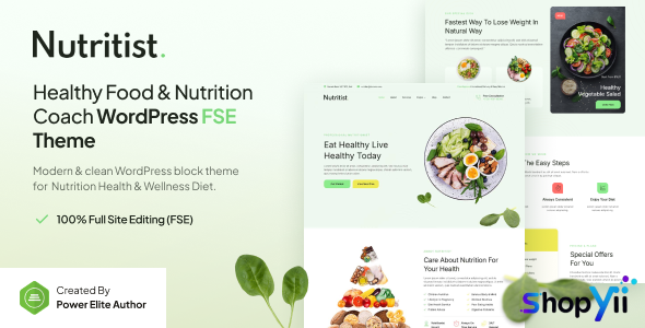 Nutritist v1.0.0 – Healthy Food & Nutrition Coach FSE WordPress Theme