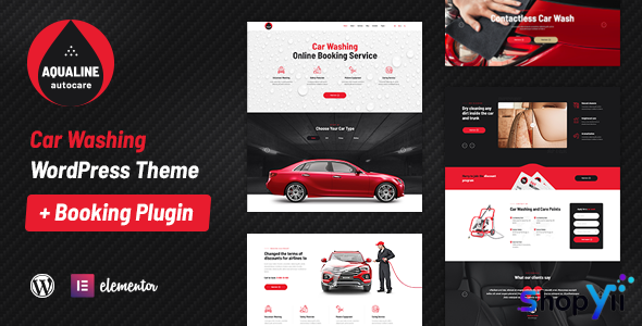 Aqualine v2.0.0 - Car Washing Service with Booking System WordPress Theme