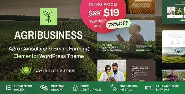 Agribusiness v1.0.1 - Agriculture Business Consulting WordPress Theme