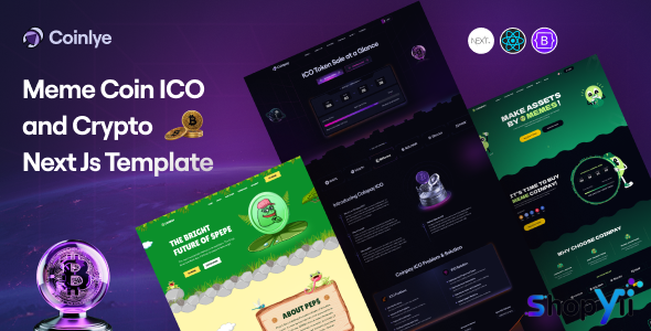 Coinlye - Meme coin ICO & Crypto Next Js Template