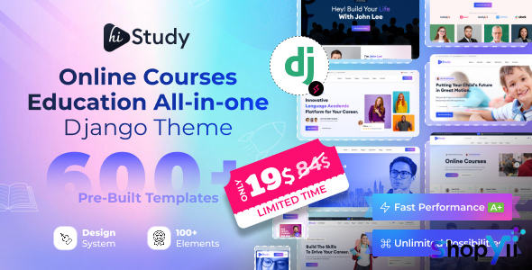 HiStudy - Online Courses & Education Django 5 Template