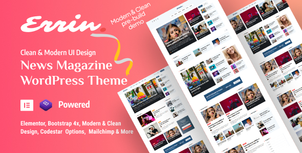 Errin v2.0.1 - Personal Blog WordPress Theme