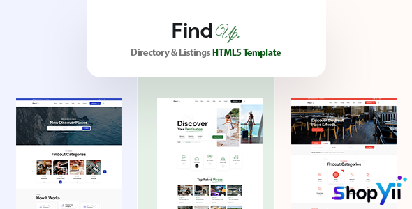 Findup – Directory & Listing HTML5 Template