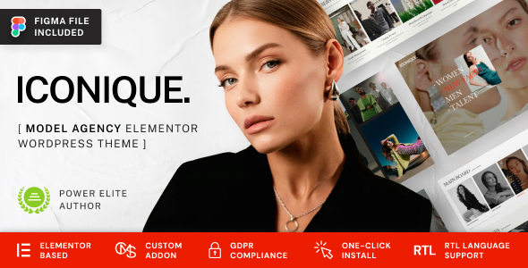 Iconique v1.0.1 - Fashion Model Agency WordPress Theme