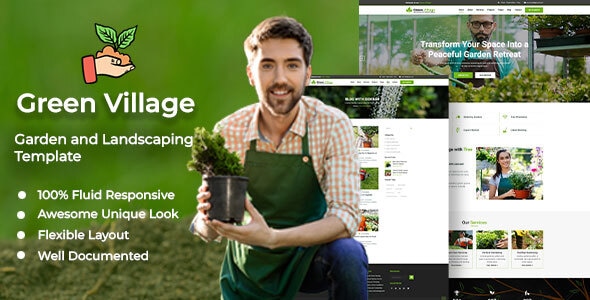 Green Village - Garden and Landscaping Responsive HTML5 Template
