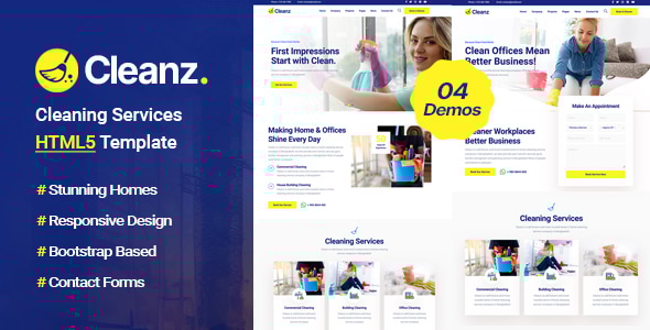 Cleanz - Cleaning Service HTML Template
