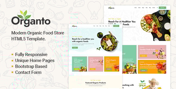Organto - Organic Food & Farming HTML Template