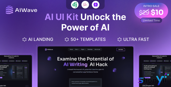 Aiwave – Django 5 - AI SaaS Website + Dashboard UI Kit