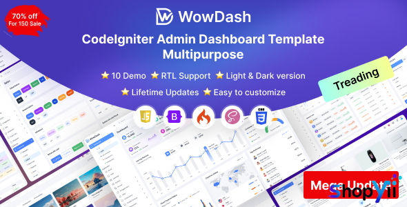 WowDash - CodeIgniter - Multipurpose Admin Dashboard Template