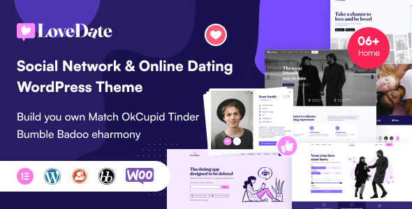 LoveDate v3.1.4 - Social Dating Network WordPress Theme