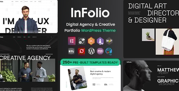 Infolio v1.0.6 - Digital Agency & Creative Portfolio WordPress Elementor Theme
